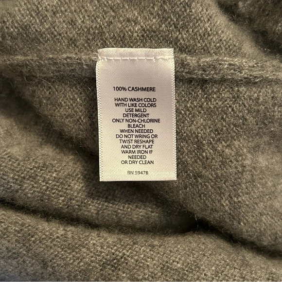 Max Studio Womens Sm Heather Gray 2 Ply Cashmere Dolman Sleeve Crew Neck Sweater - Picture 5 of 7